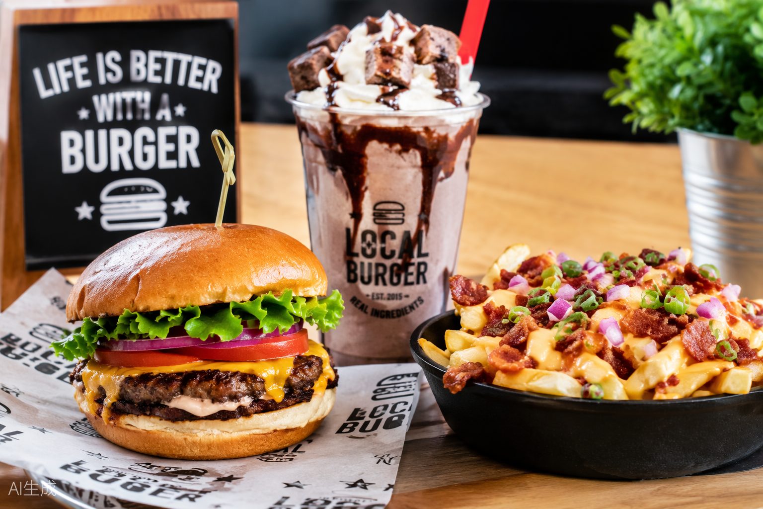 Promotional food photography for Foodyz restaurant Meta Ads
