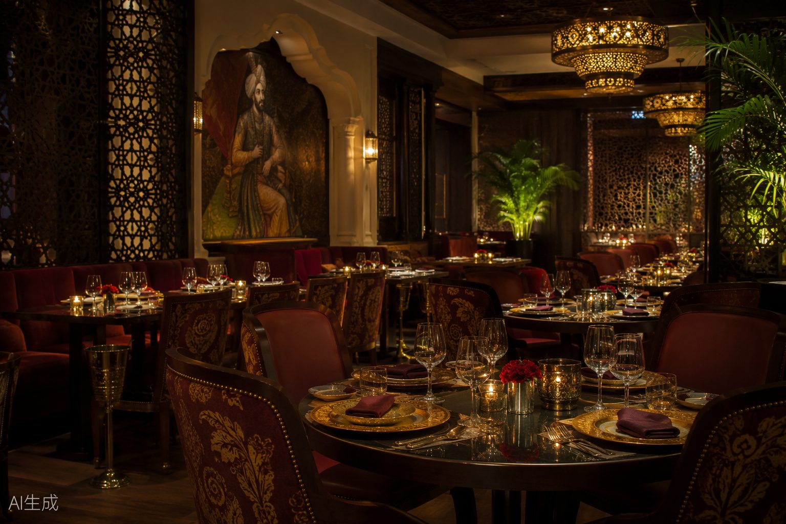 Luxury restaurant interior from the Jaan network Meta Ads campaign